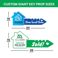 Personalized Real Estate Marketing Key Cutout Sign