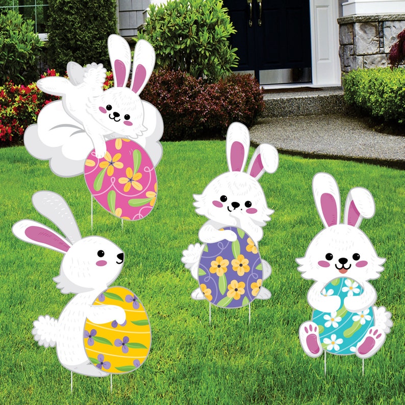 Happy Easter 2024 Yard Sign Cutouts