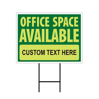 Custom Office Space Available Yard Sign