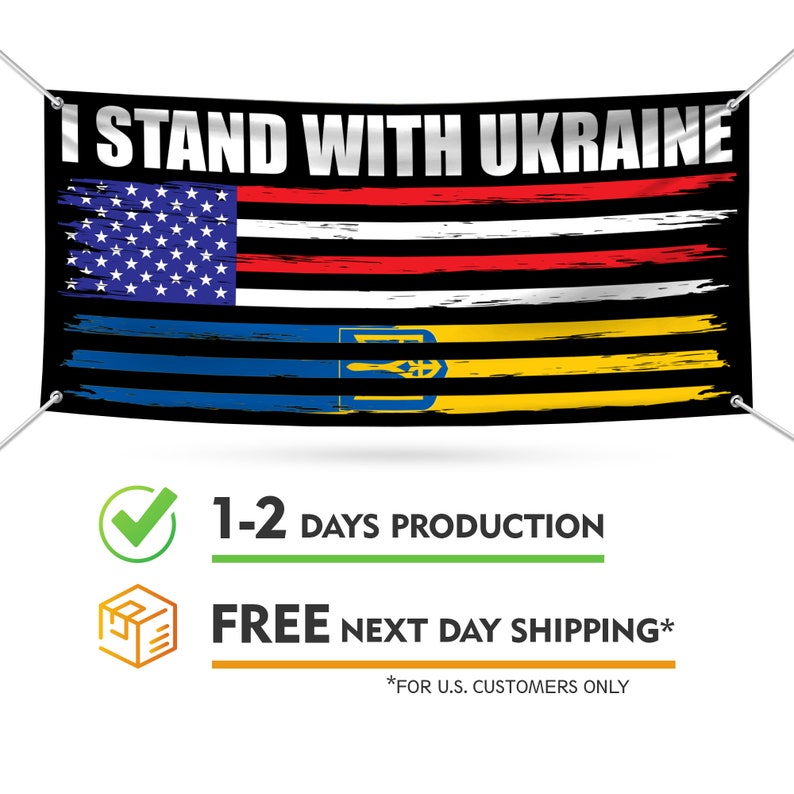 Support Ukraine Banner Sign