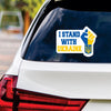 I Stand With Ukraine Sticker Vinyl Decal