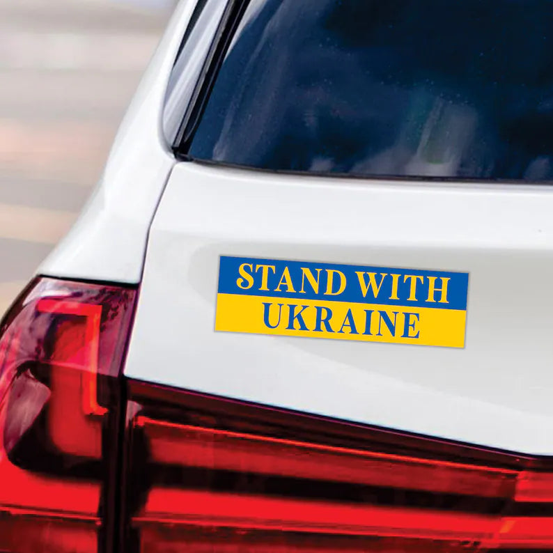 I Stand With Ukraine Car Magnet