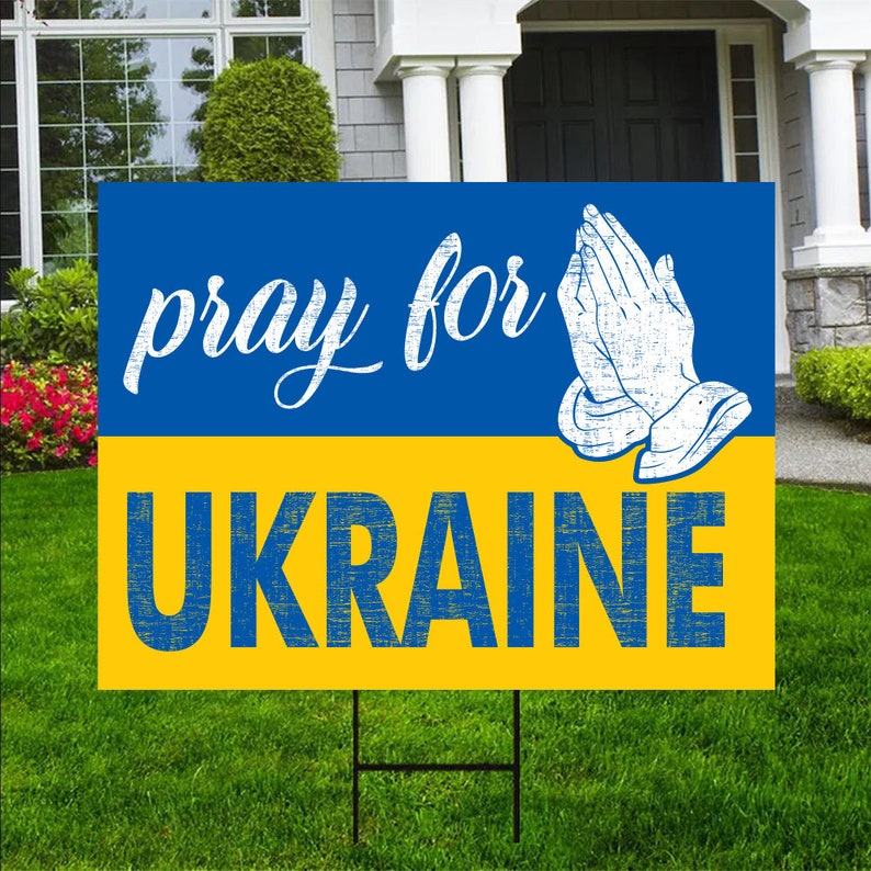 Stand With Ukraine Yard Sign