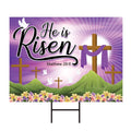 Happy Easter 2024 He is Risen Yard Sign