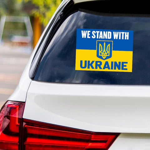 We Stand With Ukraine Sticker Vinyl Decal
