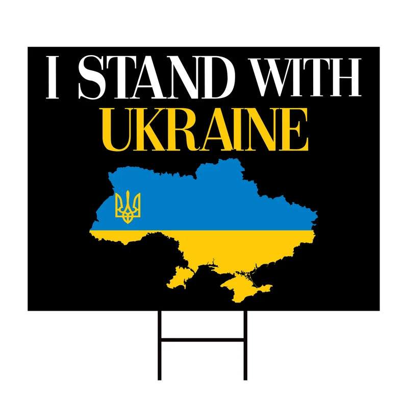 I Stand With Ukraine Yard Sign