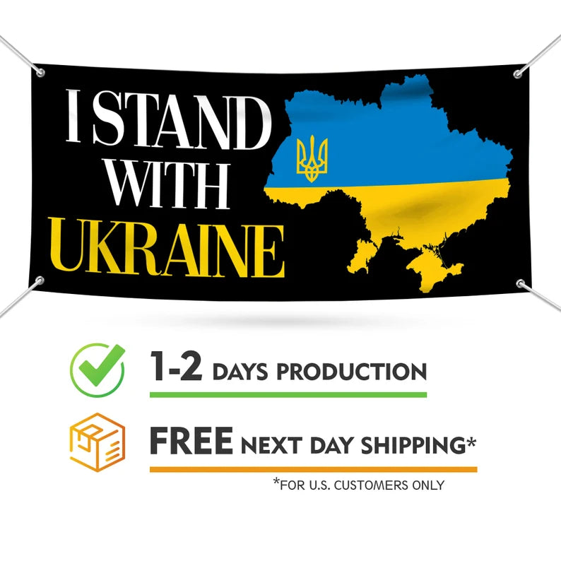 Support Ukraine Banner Sign