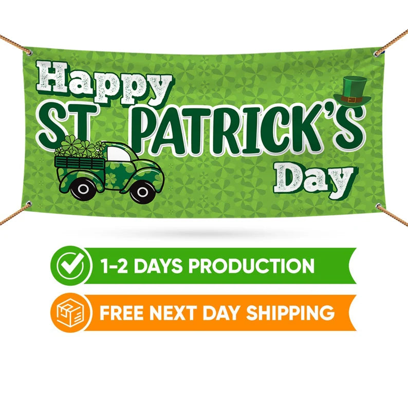 Happy St. Patrick's Day Banner Sign