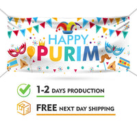 Happy Purim Banner Sign