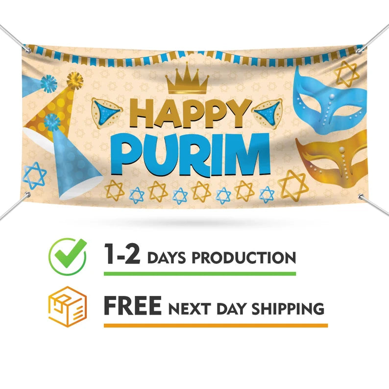 Happy Purim Banner Sign