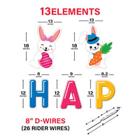 Happy Easter 2023 Yard Sign Letters