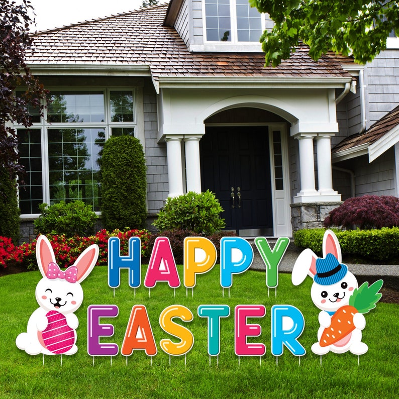 Happy Easter 2023 Yard Sign Letters
