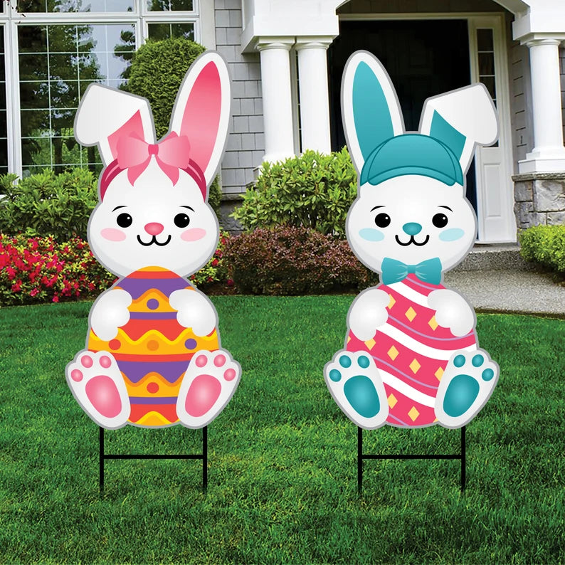 Happy Easter 2023 Yard Sign Cutouts