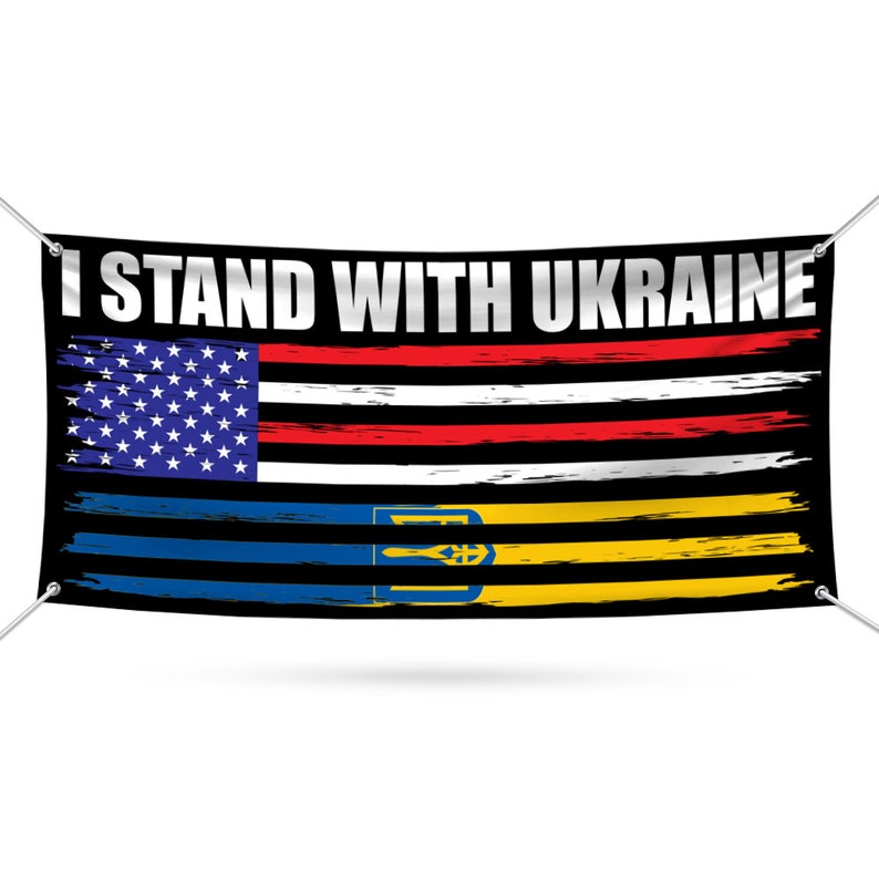Support Ukraine Banner Sign