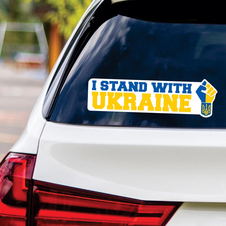 I Stand With Ukraine Sticker Vinyl Decal