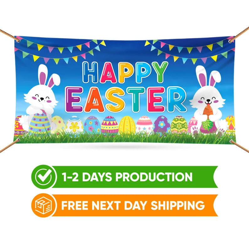 Happy Easter Day 2023 Banner Sign