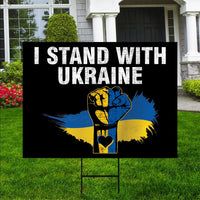 I Stand With Ukraine Yard Sign