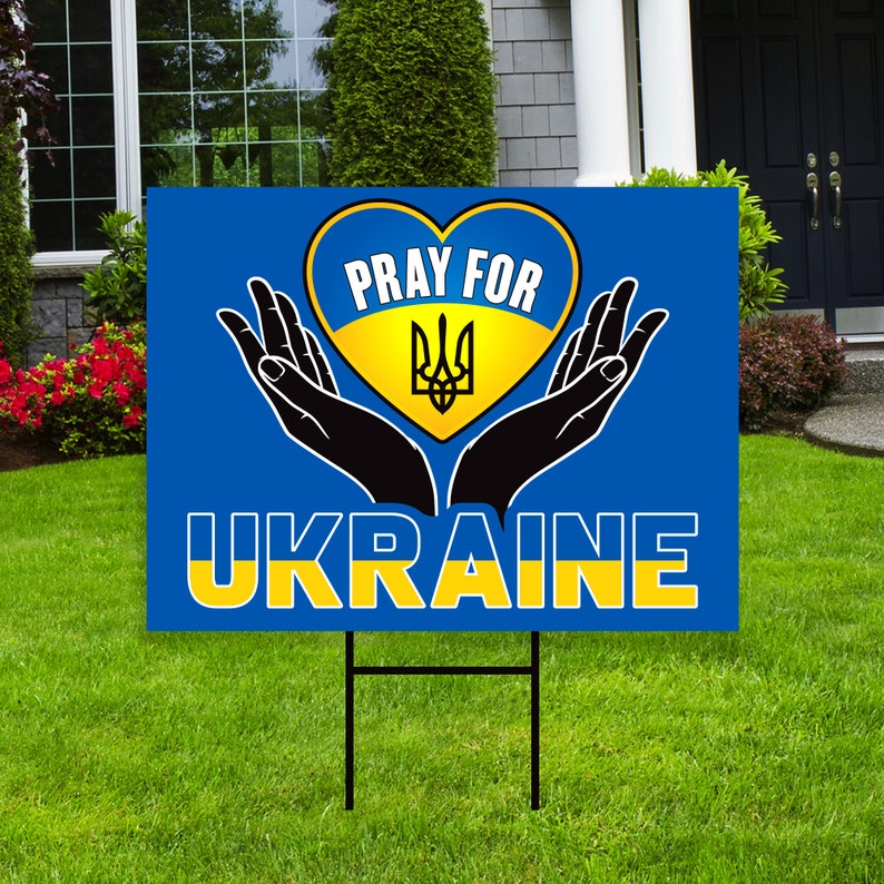Stand With Ukraine Yard Sign