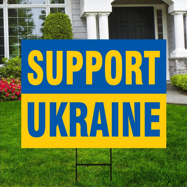 Stand With Ukraine Yard Sign