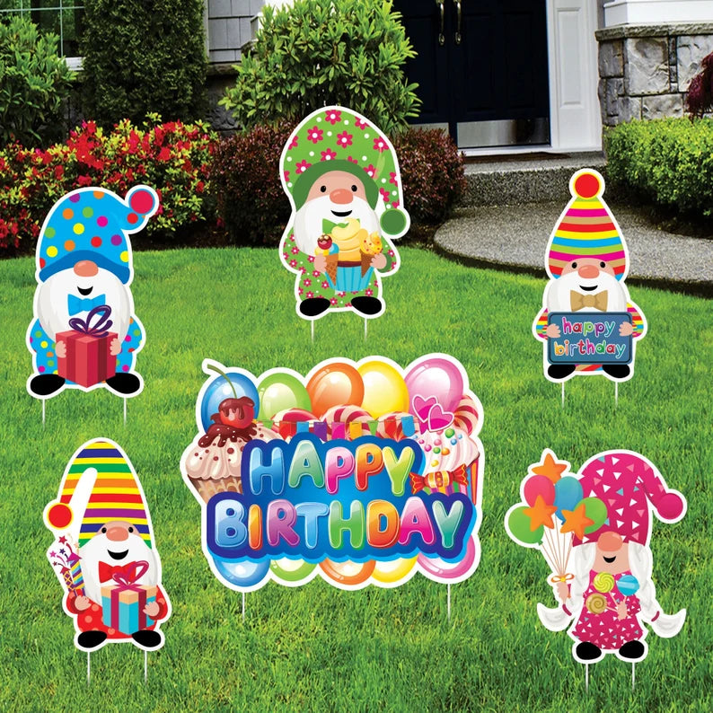 Happy Birthday Yard Sign Cutout
