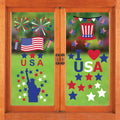 38Pcs 4th of July Window Cling Vinyl Stickers