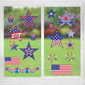 17Pcs 4th of July Window Cling Vinyl Stickers
