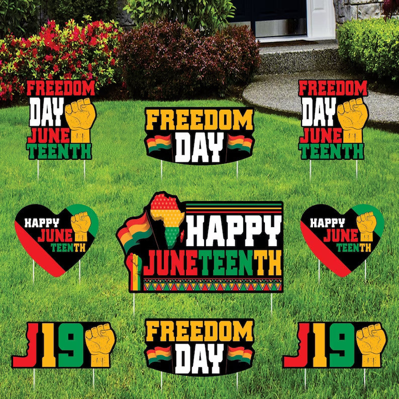 Juneteenth Yard Sign Cutouts