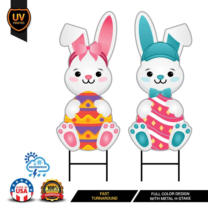 Happy Easter 2023 Yard Sign Cutouts