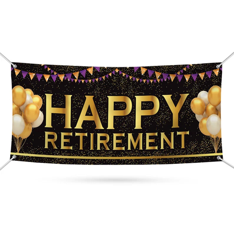 Happy Retirement Banner Sign