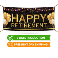 Happy Retirement Banner Sign