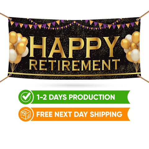 Happy Retirement Banner Sign
