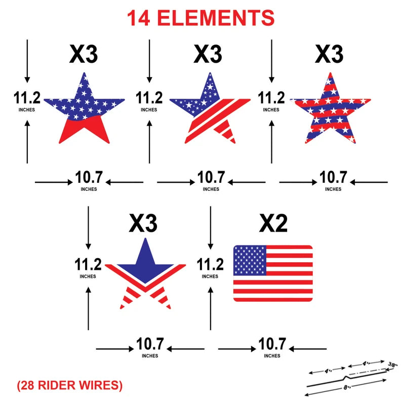 4th of July Yard Sign Cutouts