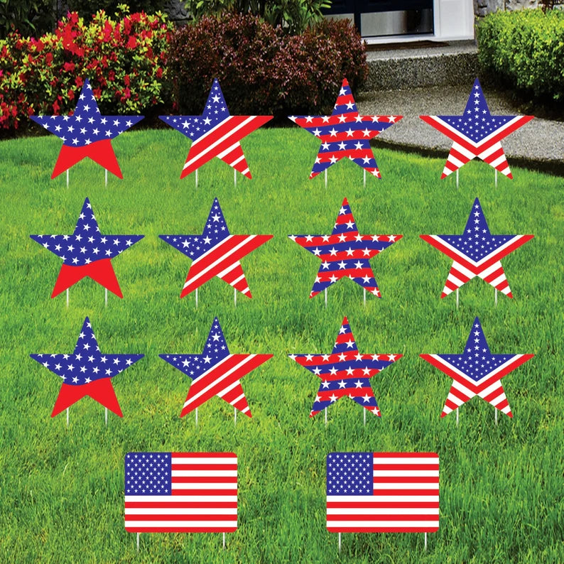 4th of July Yard Sign Cutouts