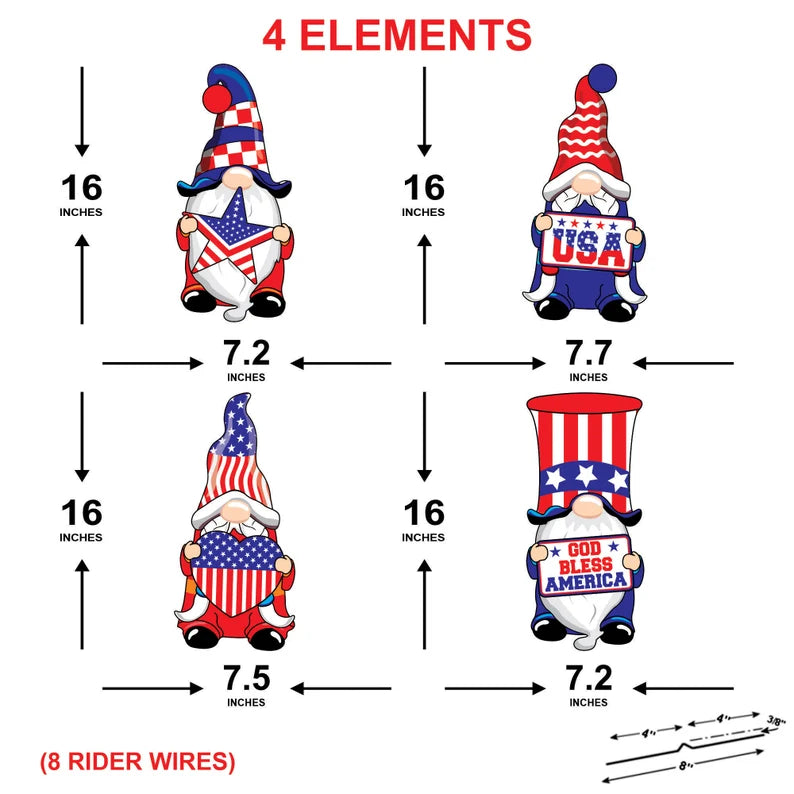 4th of July Yard Sign Cutouts