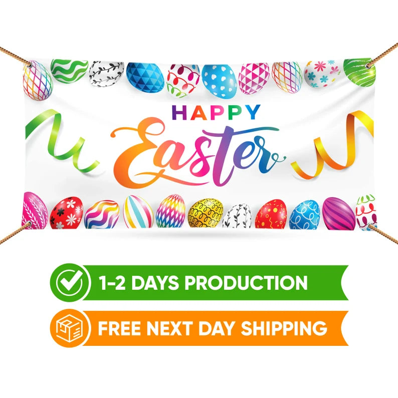 Happy Easter Day 2023 Banner Sign