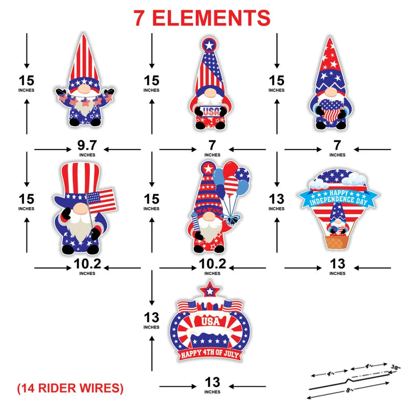 4th of July Yard Sign Cutouts