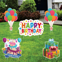 Happy Birthday Cake Yard Sign Cutout