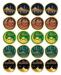 Eid Mubarak 2024 Circle Stickers