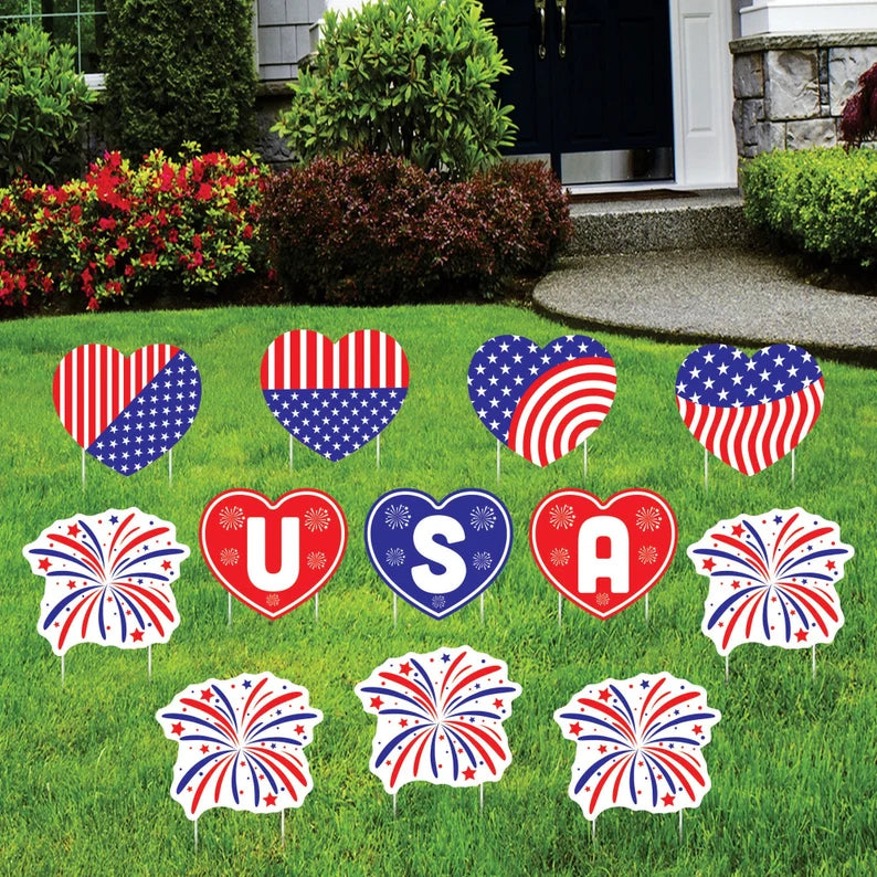 4th of July Yard Sign Cutouts