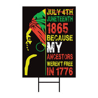 Juneteenth Day Yard Sign