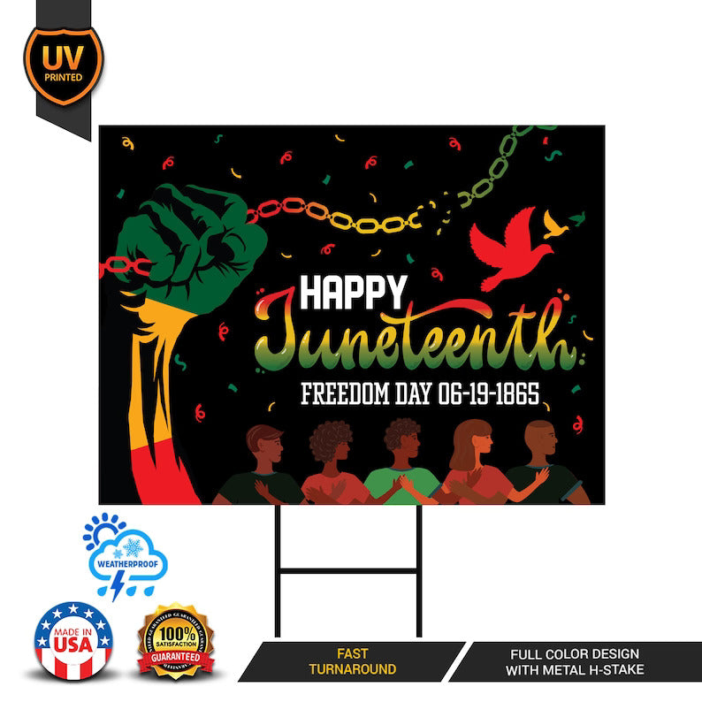 Juneteenth Day Yard Sign