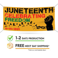 Juneteenth Banner Sign