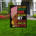 Juneteenth Day Yard Sign