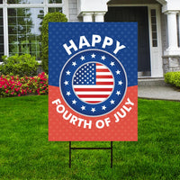 Patriotic Happy 4th of July Yard Sign
