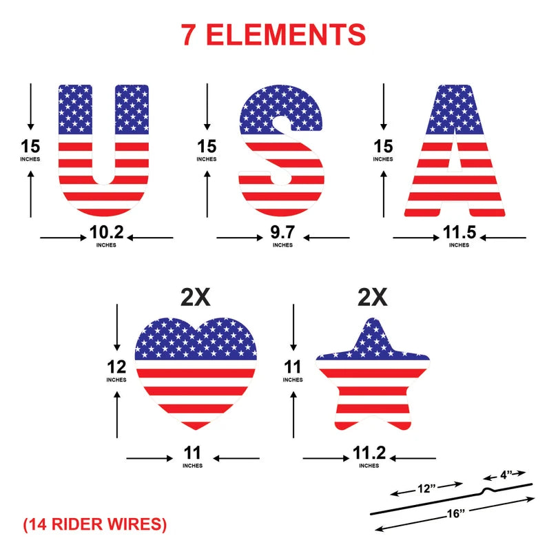 4th of July Yard Sign Cutouts