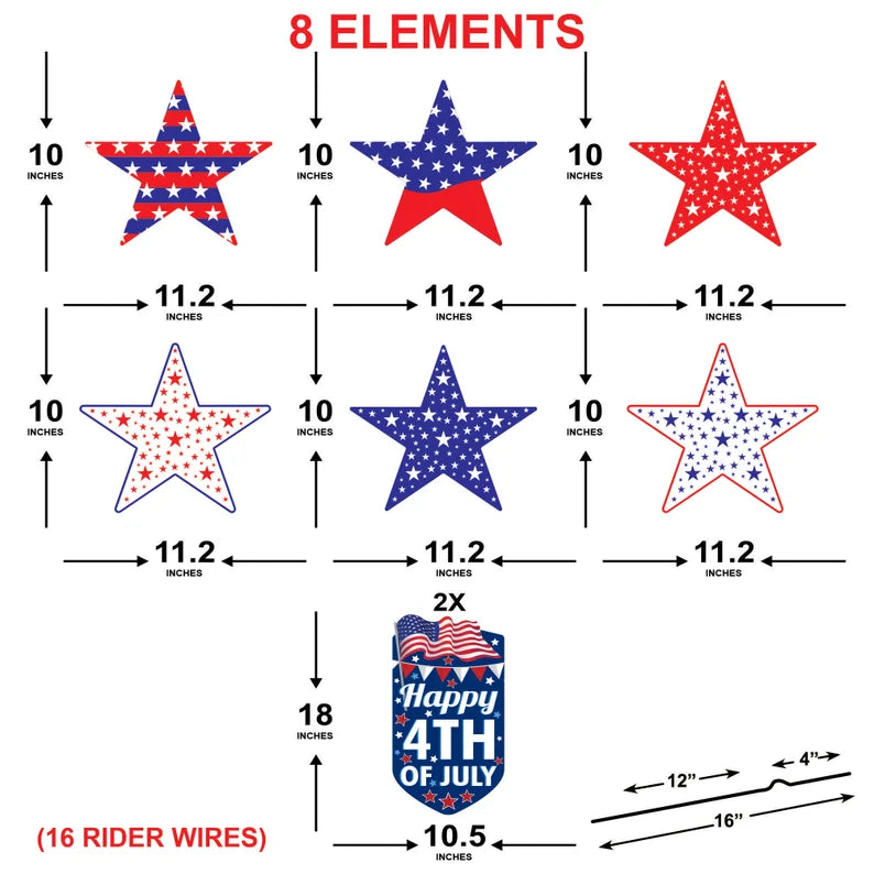 4th of July Yard Sign Cutouts