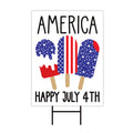 Patriotic Happy 4th of July Yard Sign