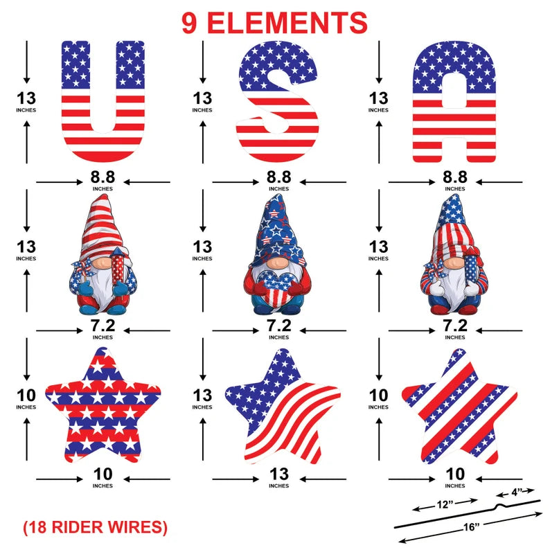 4th of July Yard Sign Cutouts