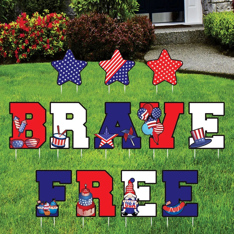 4th of July Yard Sign Cutouts