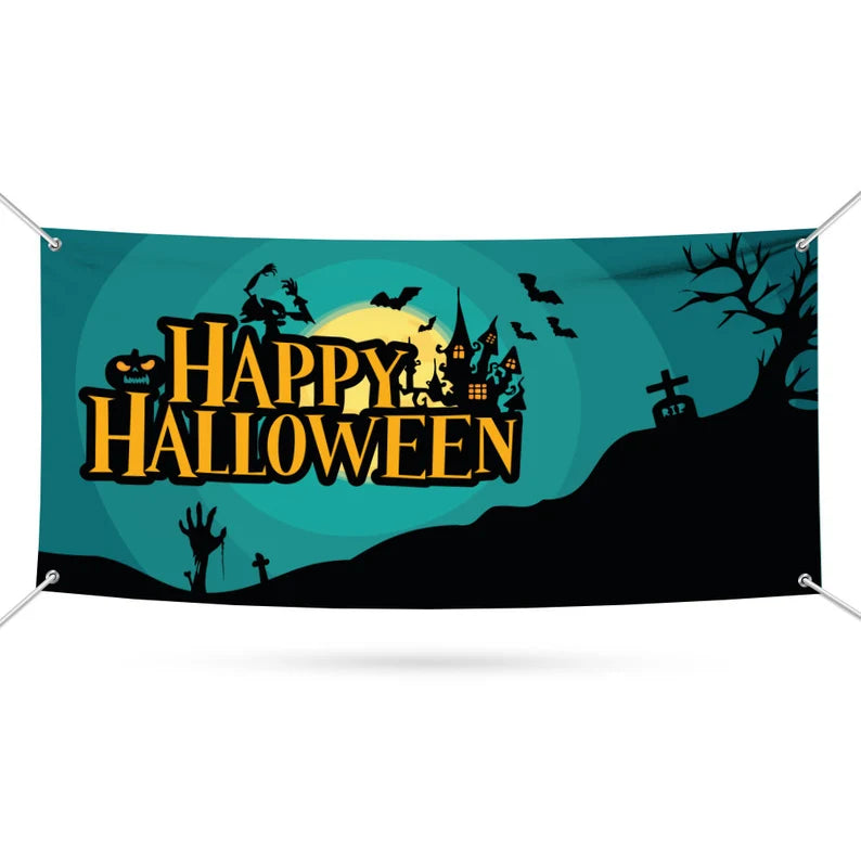 Happy Halloween Banner Sign